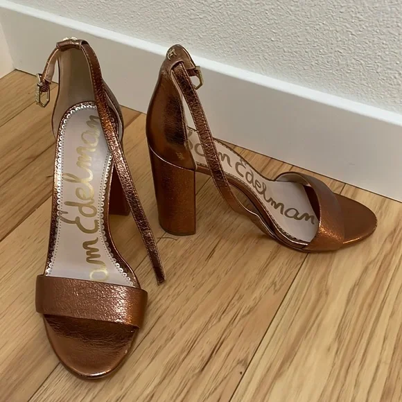 Sam Edelman | Shoes | Sam Edelman Size 7 Bronze Gold Worn Once With Sequin  Dress | Poshmark
